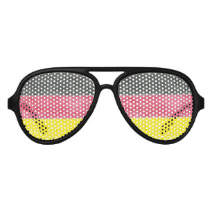 Lunettes De Fête Aviateur Couleurs du drapeau allemand