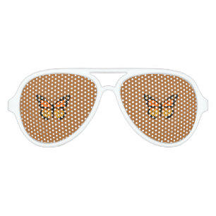 Lunettes De Fête Aviateur Couleurs du papillon monarque