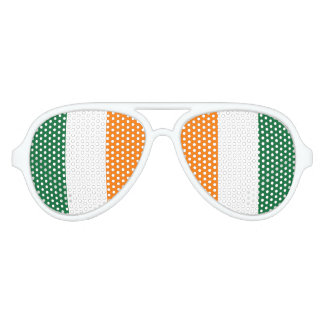 Lunettes De Fête Aviateur Couleurs irlandaises