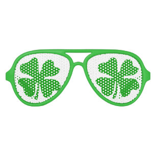 Lunettes De Fête Aviateur Couleurs shamrock Jour de la Saint Patrick vert