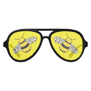 Lunettes De Fête Aviateur Créateur de dessins animés Cute Bumblebee