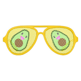 Lunettes De Fête Aviateur Cute Avocado