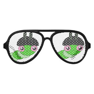 Lunettes De Fête Aviateur Cute Caterpillar