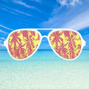 Lunettes De Fête Aviateur Des palmiers tropicaux.