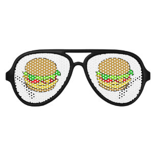Lunettes De Fête Aviateur Dessin de Cheeseburger
