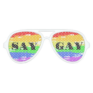 LUNETTES DE FÊTE AVIATEUR DIRE GAY RAINBOW SUNGLASSES