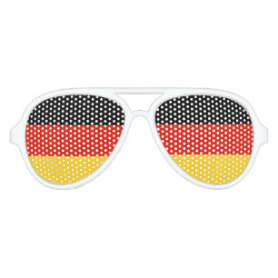 Lunettes De Fête Aviateur Drapeau allemand   Allemagne fierté