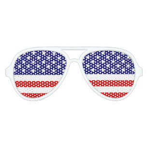 Lunettes De Fête Aviateur Drapeau américain