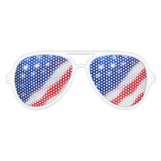 LUNETTES DE FÊTE AVIATEUR DRAPEAU AMÉRICAIN