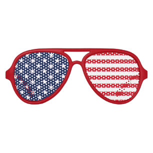Lunettes De Fête Aviateur Drapeau américain de bannière étoilée