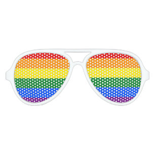 Lunettes De Fête Aviateur Drapeau arc-en-ciel