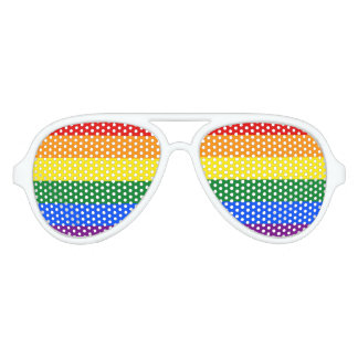 Lunettes De Fête Aviateur Drapeau arc-en-ciel