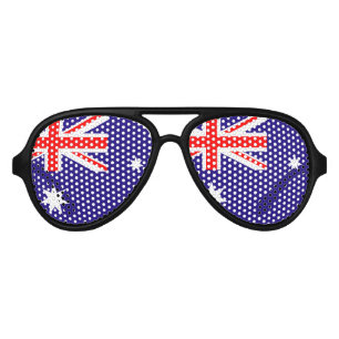 Lunettes De Fête Aviateur Drapeau australien   Jour Australie