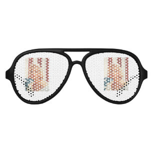 Lunettes De Fête Aviateur Drapeau CC15 Marilyn ZAZZ