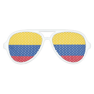 Lunettes De Fête Aviateur Drapeau colombien Shades.