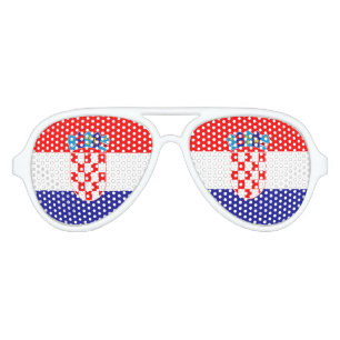 Lunettes De Fête Aviateur Drapeau croate