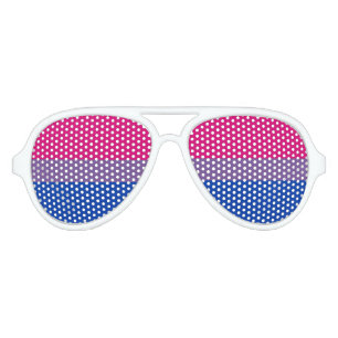 Lunettes De Fête Aviateur Drapeau de la fierté bisexuelle