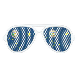 Lunettes De Fête Aviateur Drapeau de l'Alaska