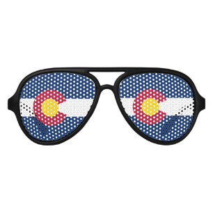 Lunettes De Fête Aviateur Drapeau de l'État du Colorado