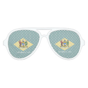 Lunettes De Fête Aviateur Drapeau de l'État du Delaware