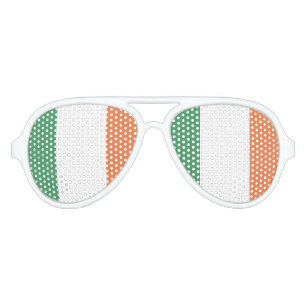 Lunettes De Fête Aviateur Drapeau de l'Irlande