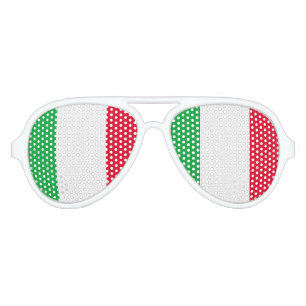 Lunettes De Fête Aviateur Drapeau de l'Italie