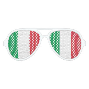 Lunettes De Fête Aviateur Drapeau de l'Italie, drapeau d'Italien d'amusement