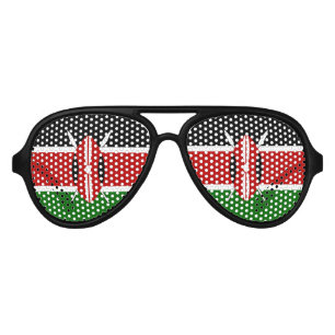 Lunettes De Fête Aviateur Drapeau de ya Kenya du Kenya Bendera