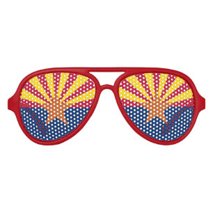 Lunettes De Fête Aviateur Drapeau d'État de l'Arizona