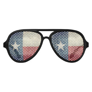 Lunettes De Fête Aviateur Drapeau d'état du Texas Style rétro vintage Parti