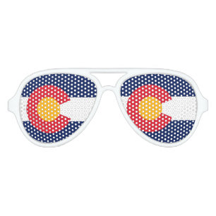 LUNETTES DE FÊTE AVIATEUR DRAPEAU DU COLORADO