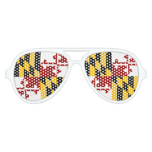Lunettes De Fête Aviateur Drapeau du Maryland