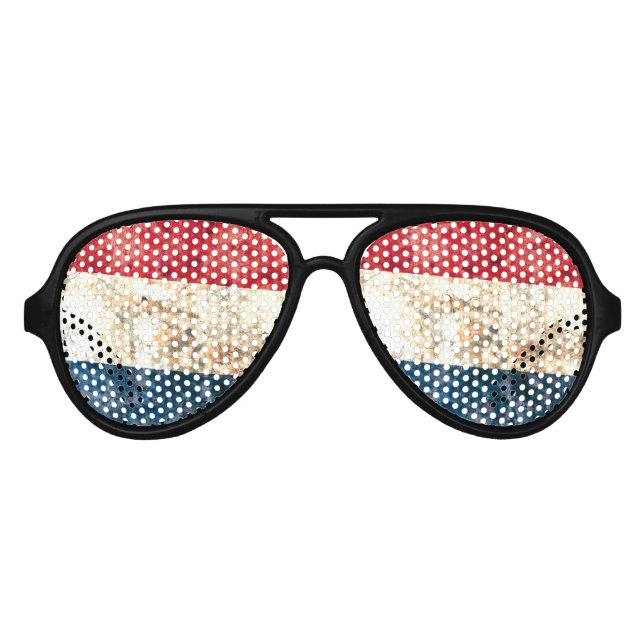 Lunettes De Fête Aviateur Drapeau du Pays-Bas (Devant)