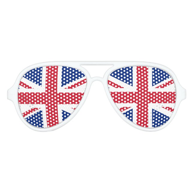 Lunettes De Fête Aviateur Drapeau du Royaume-Uni (Devant)