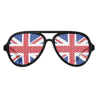 Lunettes De Fête Aviateur Drapeau du Royaume-Uni. L'Union Jack.