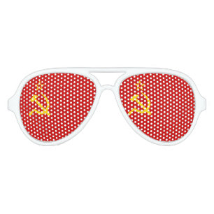 Lunettes De Fête Aviateur Drapeau d'Union Soviétique