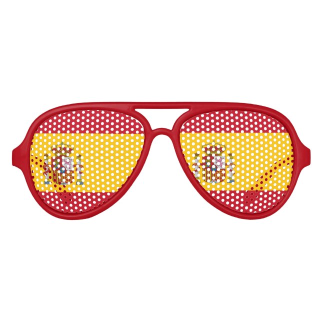 Lunettes De Fête Aviateur Drapeau espagnol (Devant)