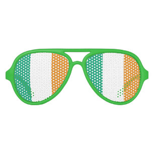 Lunettes De Fête Aviateur Drapeau irlandais