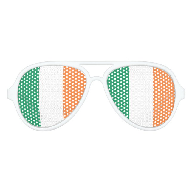 Lunettes De Fête Aviateur Drapeau irlandais psct (Devant)