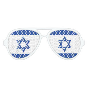 Lunettes De Fête Aviateur Drapeau Israël