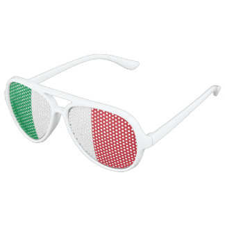 Lunettes De Fête Aviateur Drapeau italien, Drapeau italien amusant