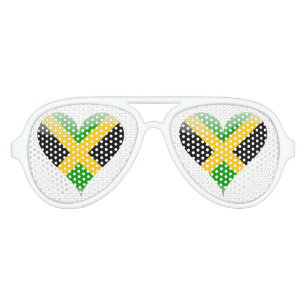 Lunettes De Fête Aviateur Drapeau jamaïcain