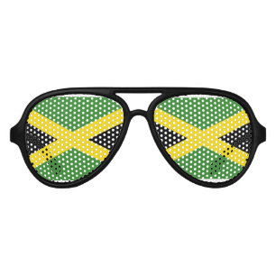 Lunettes De Fête Aviateur Drapeau Jamaïque