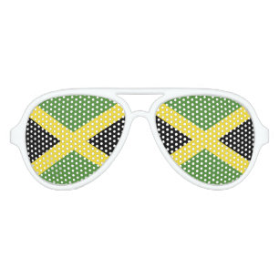 Lunettes De Fête Aviateur Drapeau Jamaïque