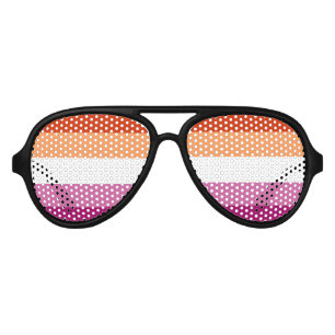 Lunettes De Fête Aviateur Drapeau lesbien
