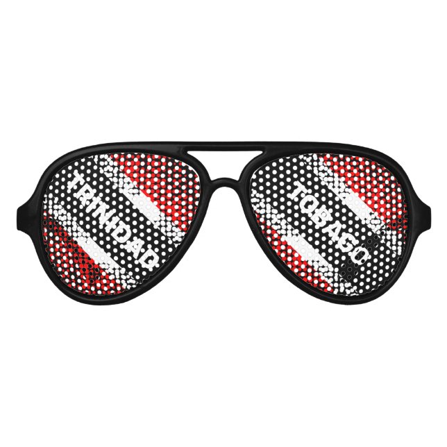 Lunettes De Fête Aviateur Drapeau Motif de point Trinité-et-Tobago (Devant)
