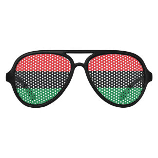 Lunettes De Fête Aviateur Drapeau panafricain