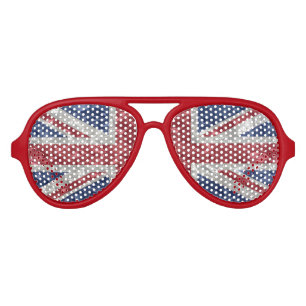 Lunettes De Fête Aviateur Drapeau Union Jack - Crinké