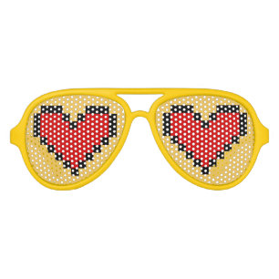 Lunettes De Fête Aviateur Drôle teintes de fête avec le design de coeur de p