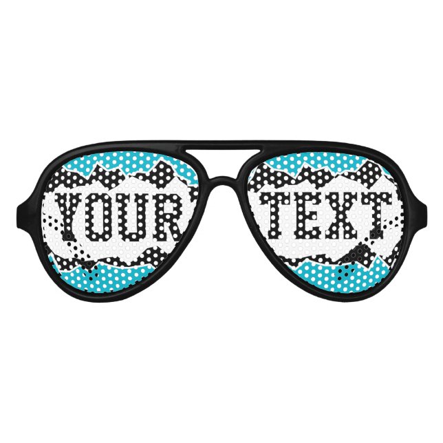 Lunettes De Fête Aviateur Drôle trou déchiré teintes de partie de texte pers (Devant)